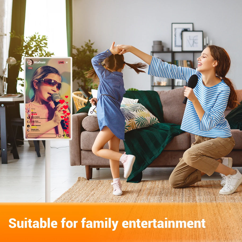 JYXOIHUB 22 inch StandbyMe 1080p Portable Touch Screen Televisions, Wireless TV on Wheels