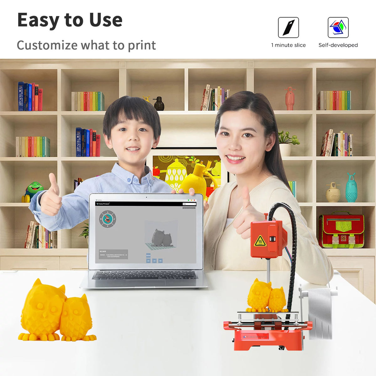 Tomshoo 3D Printer,Print Size Heated Bed One-key Printer 100x100x100mm Print Printer Kids 3d Pla Sample One-key With Tf And Education No Heated Bed With Tf Pla One-key Kids And Nebublu K7