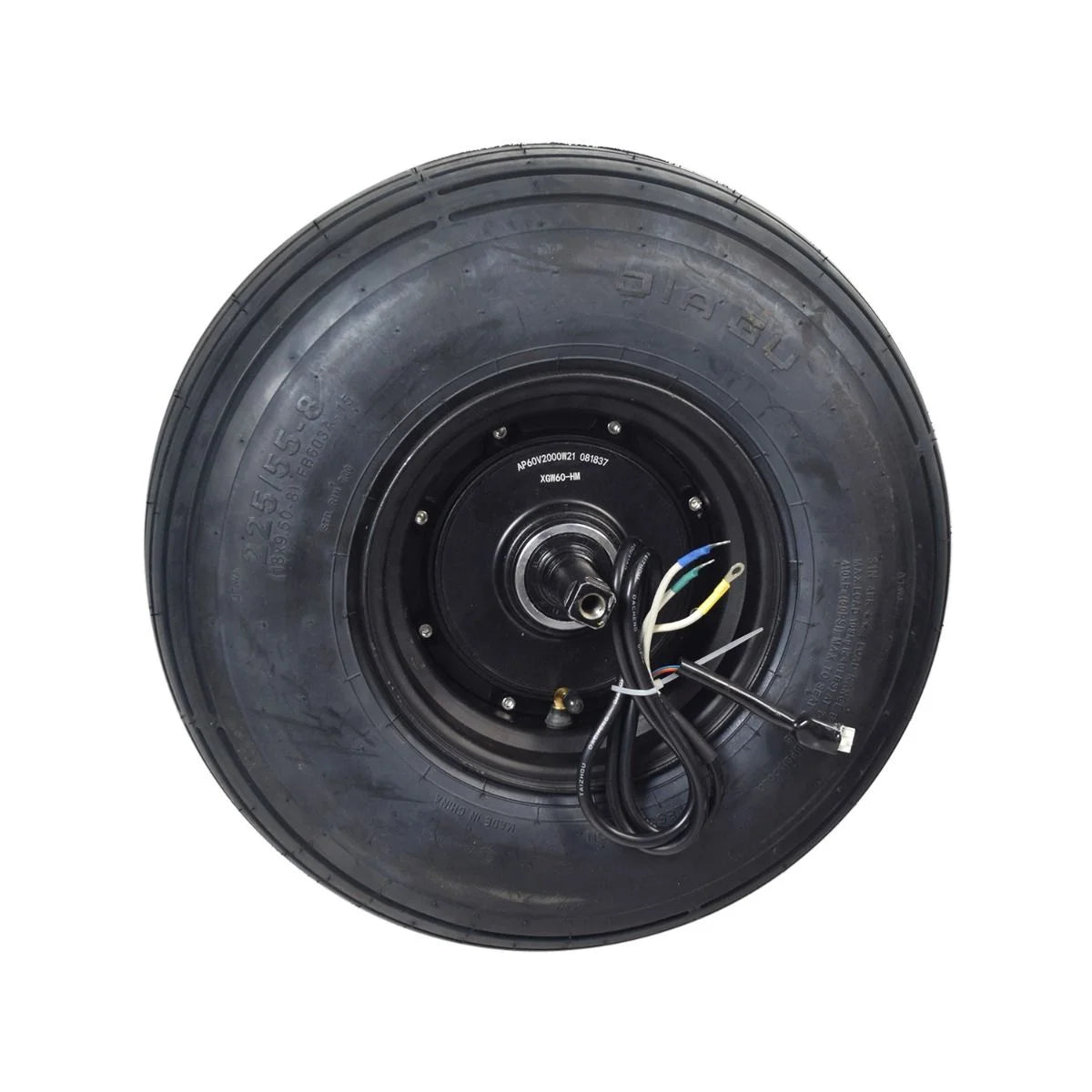 AlveyTech 60 Volt 1500 Watt Hub Motor & 18x9.50-8 Wheel Assembly for Fat Tire Scooters