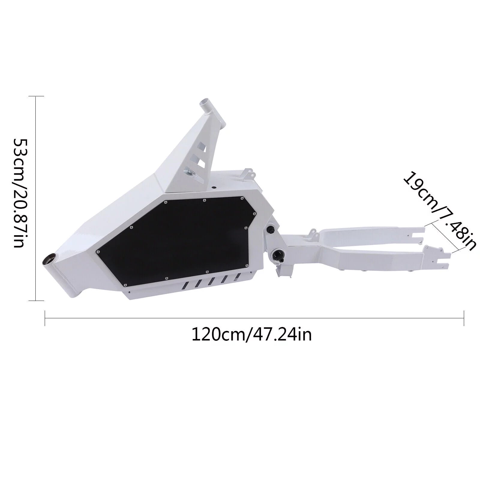 Miumaeov Electric Bicycle Iron Frame Adjustable For 20" or 26" Stealth Bomber E-Bikes(White)