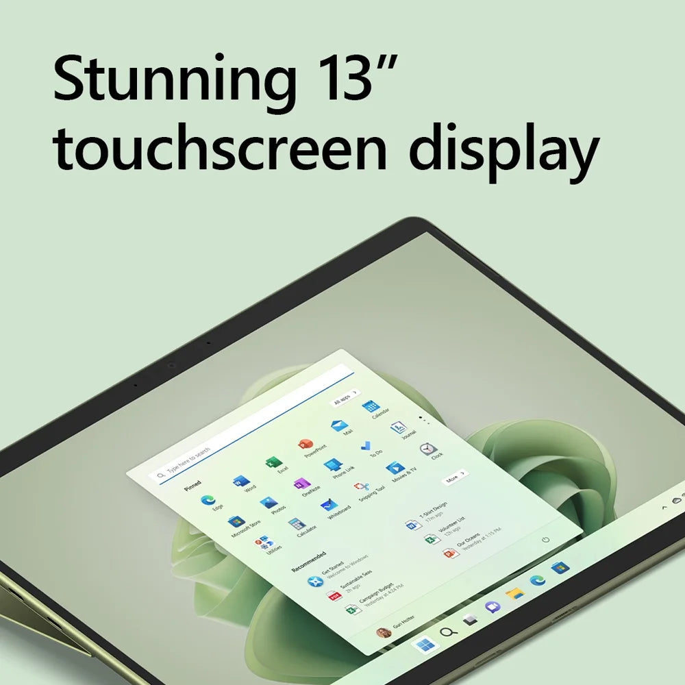 Restored Microsoft Surface Pro 9 13" Touch Tablet, Intel i7 16GB/256GB, Forest (Refurbished)