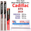 2019 Cadillac XT5 Premium Luxury Beam Blade Wipers (Set of 3) w/Rear Wiper