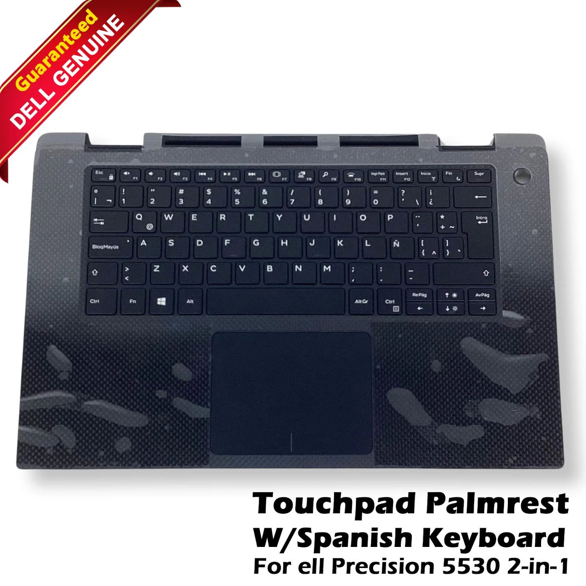 Dell Precision 5530 2-in-1 Touchpad Palmrest Spanish Keyboard Assembly YFVCJ - New