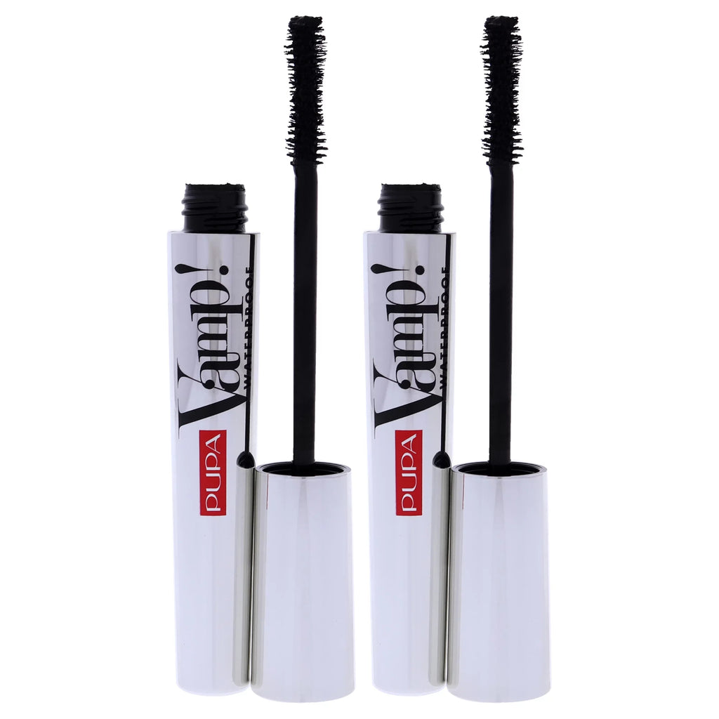 Pupa Milano Vamp! Waterproof Mascara - 001 Extra Black - Pack of 2 - 0.30 oz Mascara