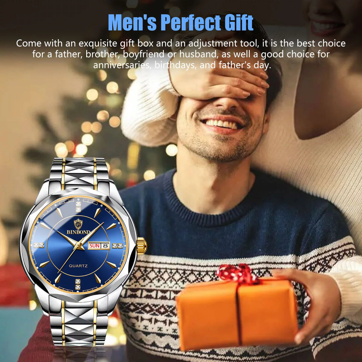 Waterproof Men's Watch Classic Rust-resistant Metal Quartz Luminous Business Luxury