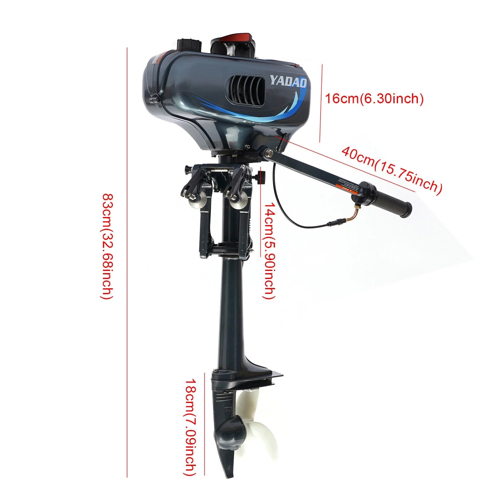 DENEST 3.5HP 2 Stroke Outboard Motor Fishing Boat Engine CDI Water Cooling 4000-5000rpm