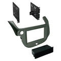 Car Radio Stereo Single Double Din Silver Dash Kit Pocket for 2009-13 Honda Fit