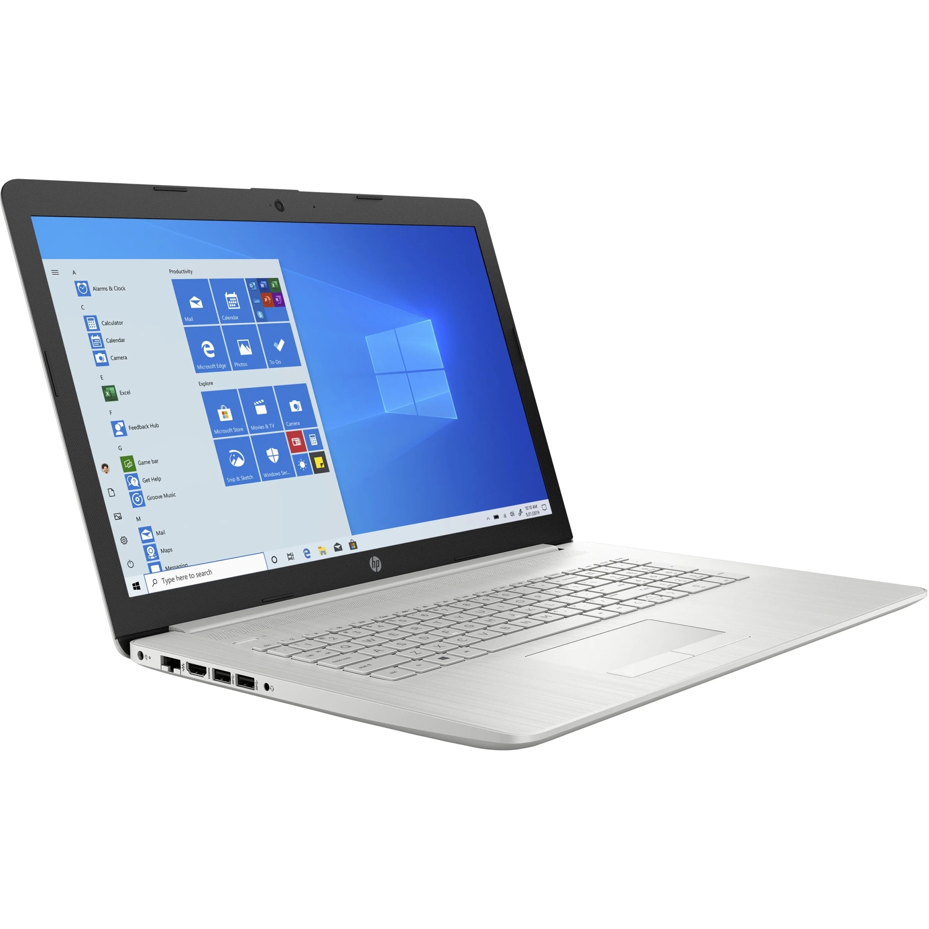 HP 17-BY2006 17.3" Touch 8GB 512GB Intel Pentium Gold 6405U,Natural Silver (Used)