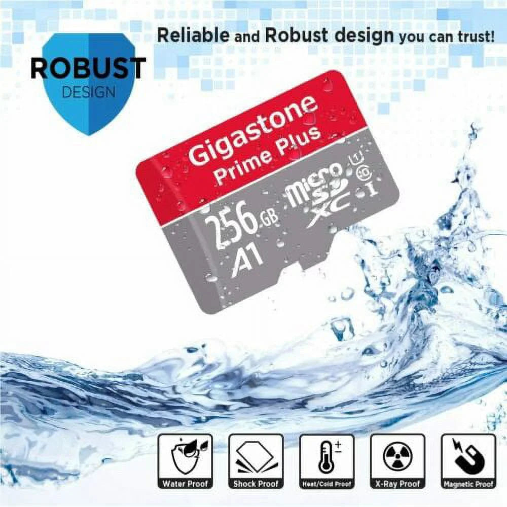Gigastone 256GB Micro SD Card, Switch / GoPro Compatible Memory Card, UHS-I SDXC