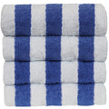 Luxury Hotel & Spa Towel 100% Cotton Pool Resort Beach Towels - Cabana - Blue - Set of 4