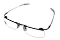 New Balance Mens Eyeglass Rectangle Rimless Metal NB 356 3 Gunmetal. 53mm