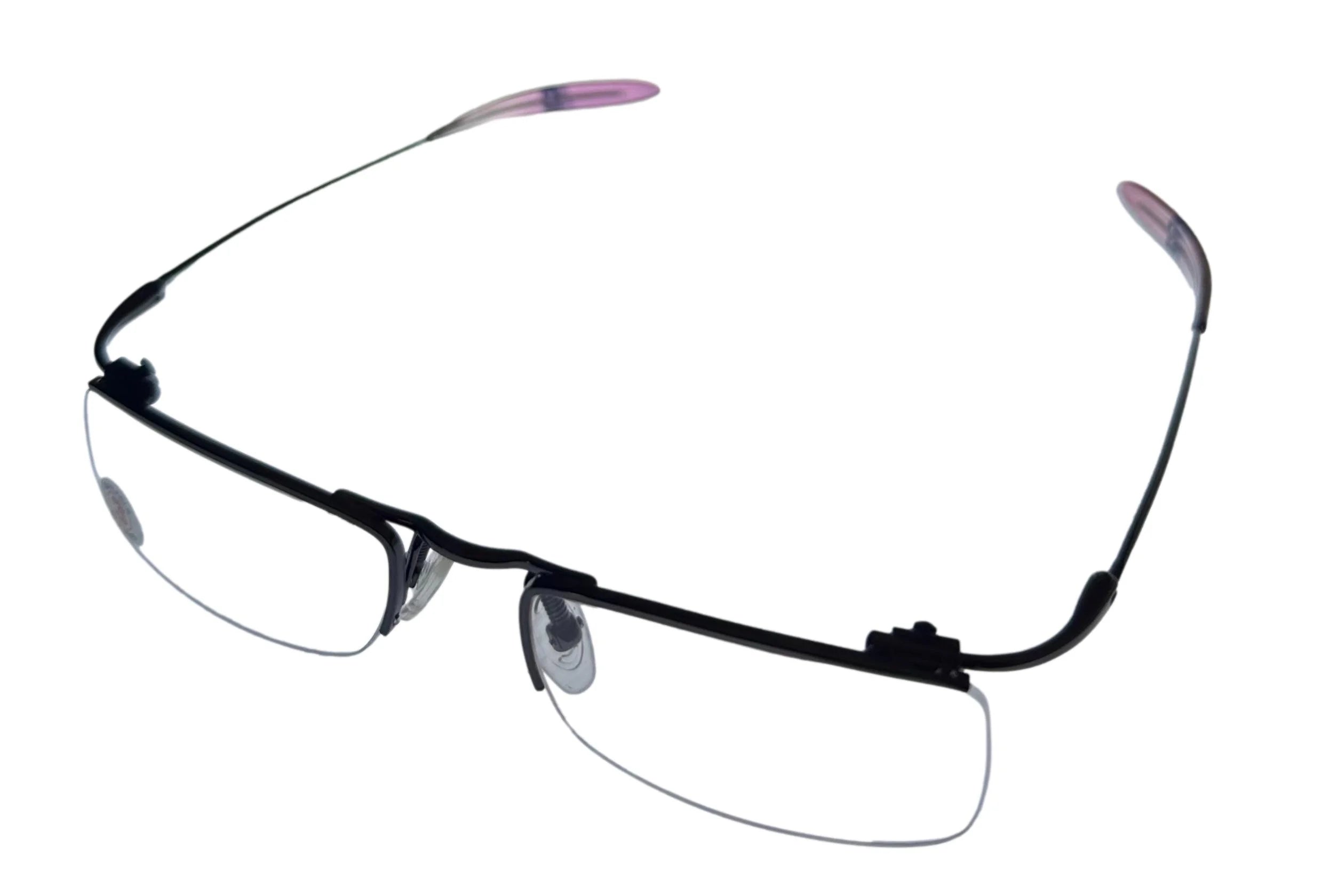 New Balance Mens Eyeglass Rectangle Rimless Metal NB 356 3 Gunmetal. 53mm