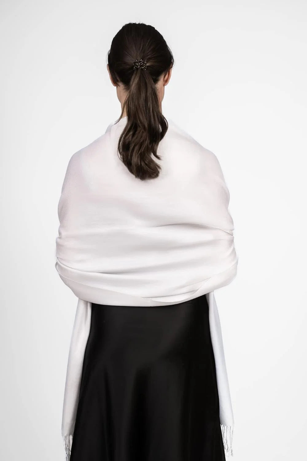 Achillea Large Soft Silky Pashmina Shawl Wrap Scarf in Solid Colors
