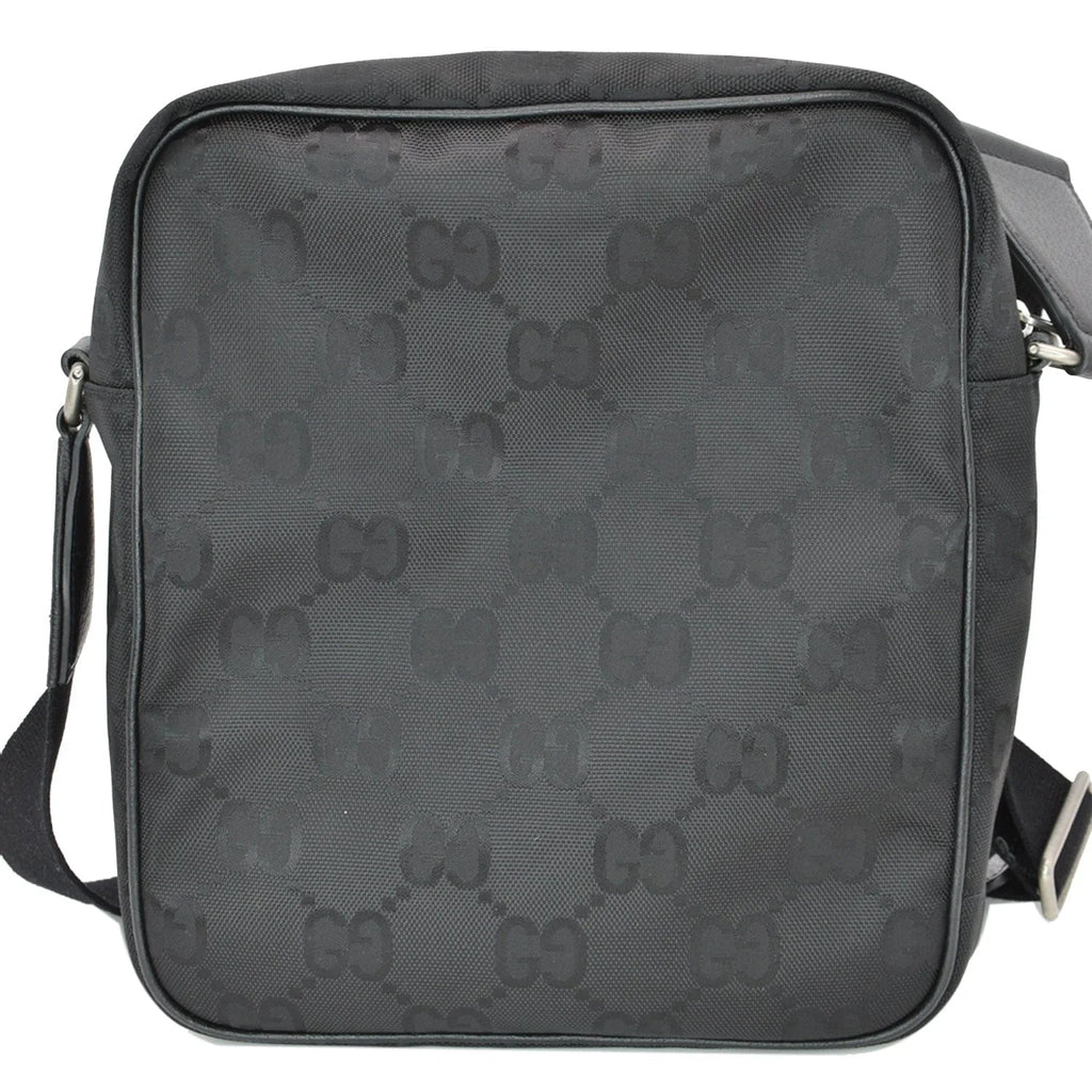 Used GUCCI Off The Grid GG Monogram Nylon Shoulder Bag Black 625858