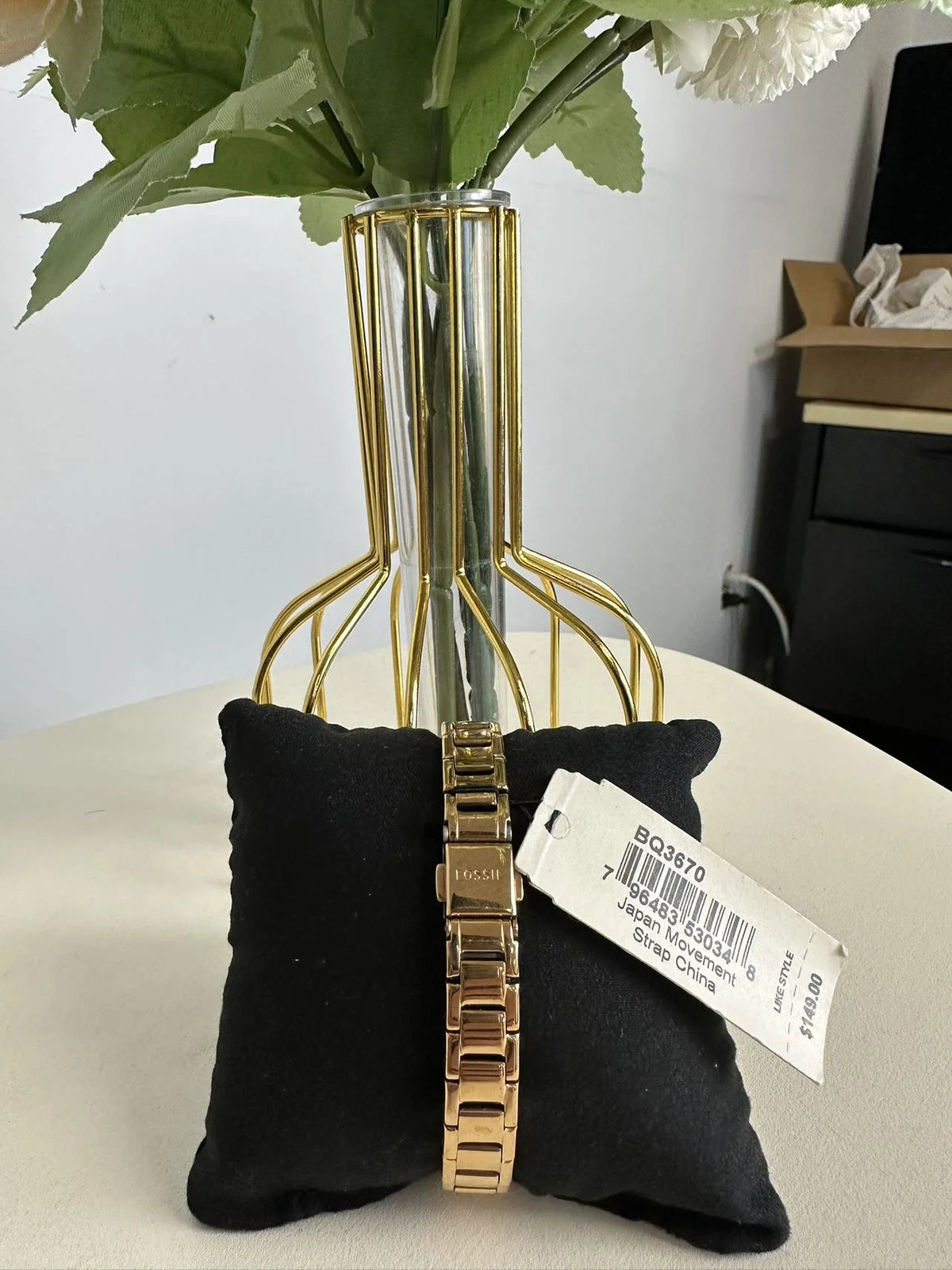 Fossil BQ3670 Rilynn Two-Hand Rose Gold-Tone Corrosion-free Alloy Watch