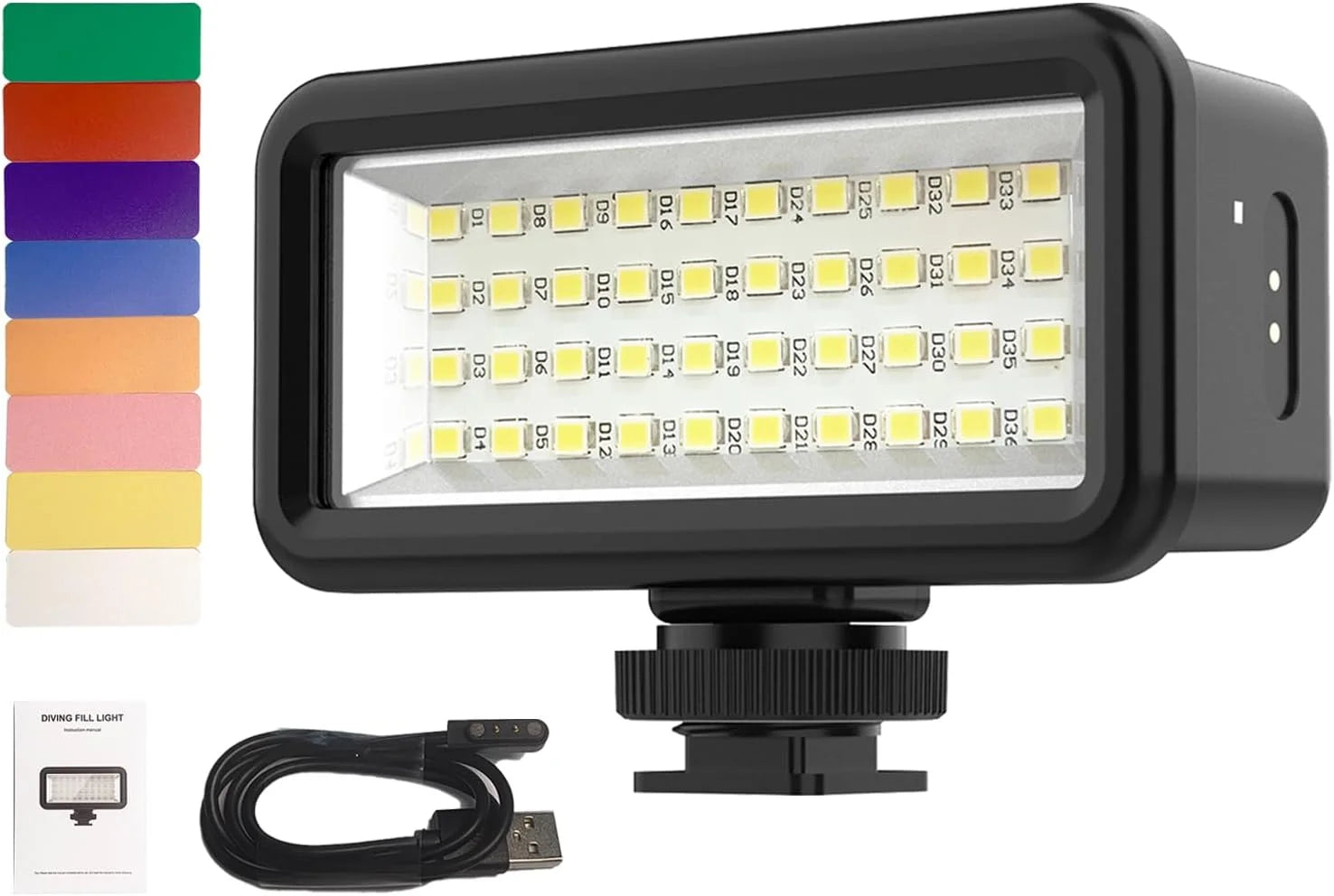 SupMaka Dive Lights Scuba Diving Lights High Power Waterproof Video Light, Dimmable Underwater Lights IPX8 Scuba