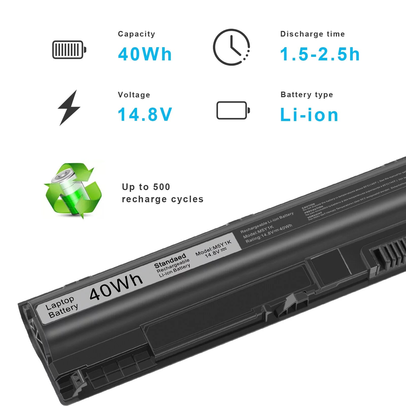 M5Y1K Battery FOR DELL Inspiron 3451 3551 3567 5558 5758 14 15 3000 Series PC