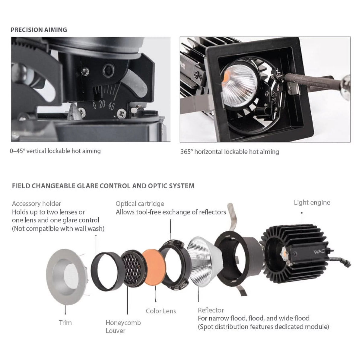 R2SNL-22EM-WAC Lighting-Volta-22W 1 LED Square Invisible Trim Recessed Housing and Emergency Backup Battery in Functional Style-11.94 Inches Wide by