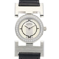 Previously Owned Hermes Paprika Watch Rust-resistant Alloy PA1.230 Quartz Ladies HERMES Diamond Bezel (Good)