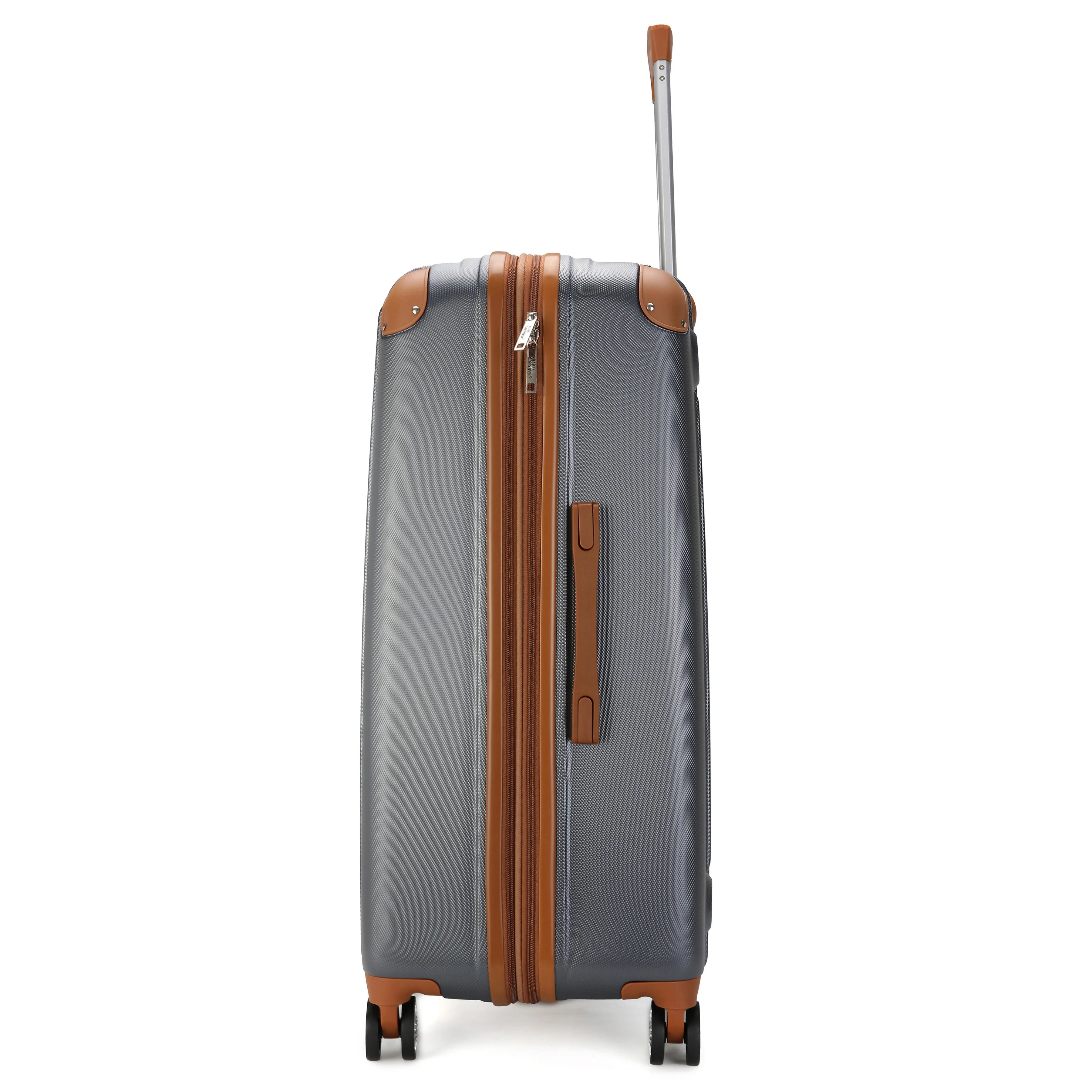 Miami CarryOn Collins 3 Piece Expandable Retro Spinner Luggage Set (Grey)