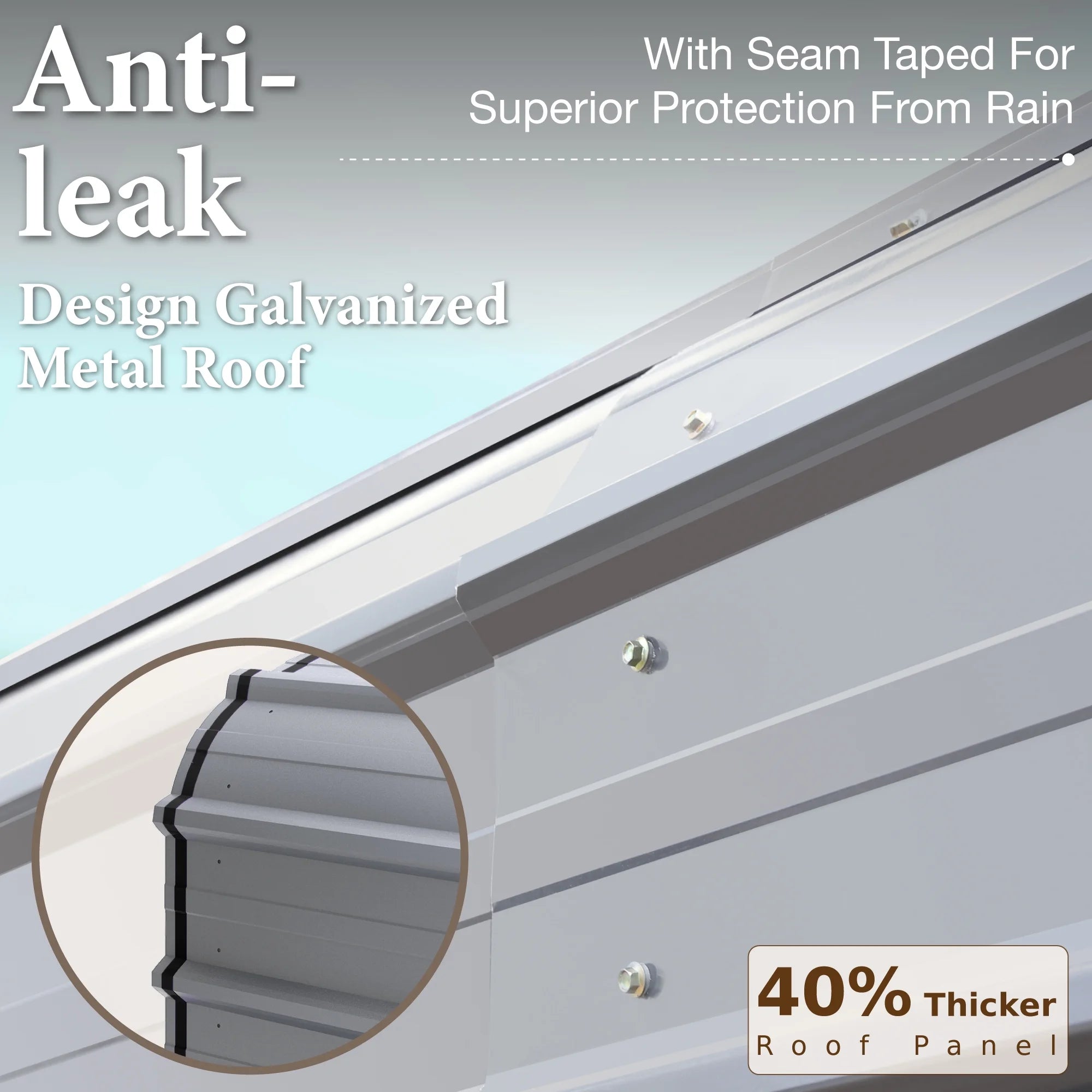 Summit Living 12 x 20 ft Metal Carport with Galvanized Metal Roof, Heavy-Duty Garage Car Storage Shelter, Gray