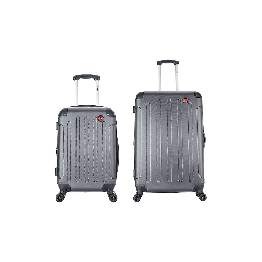 DUKAP Intely 2-Piece Plastic Luggage Set Gray (DKINT0SM-GRE)