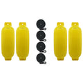Extreme Max 3006.8558.4 BoatTector Inflatable Fender Value 4-Pack - 10" x 30", Neon Yellow