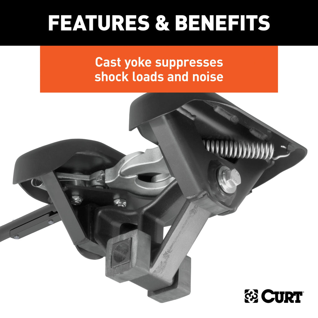 CURT 16064 A20 5th Wheel Hitch, 20,000 lbs, Select Chevrolet Silverado, GMC Sierra 2500, 3500 HD, 8-Foot Bed Puck System
