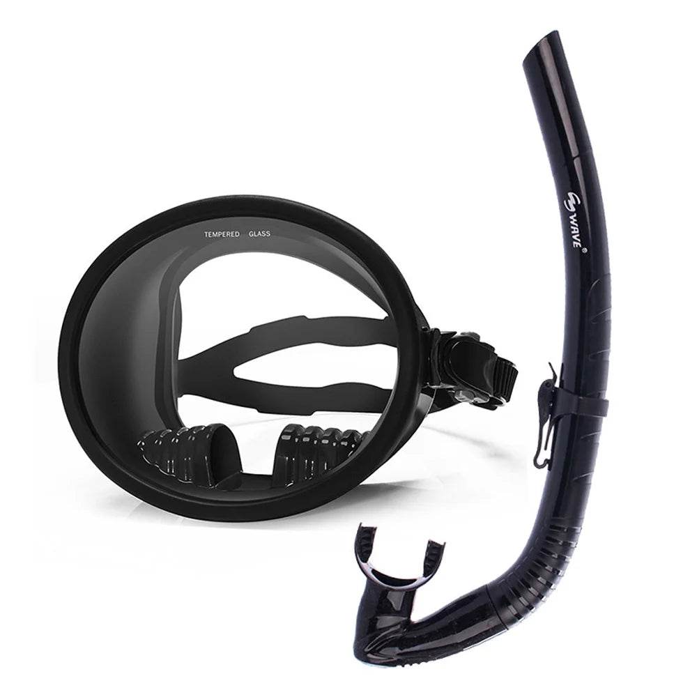 WAVE Diving Goggles,Panoramic Wide With SnorkelSnorkel Wide View 180° Panoramic View Snorkel Set Panoramic View Snorkel 180° Wide View WithWithAnd Snorkel And Wide View 180°