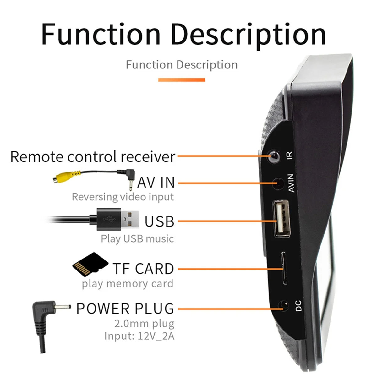 7 Inch Car Stereo Radio, Double DIN Bluetooth Car MP5 Player, Digital Display Full HD Touchscreen with Reverse Camera and Mirror Link Function, android auto