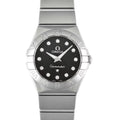 Used Omega OMEGA Constellation 12P Diamond Index SS For Her Quartz Watch Black Dial 123.10.24.60.51.001 (Good)