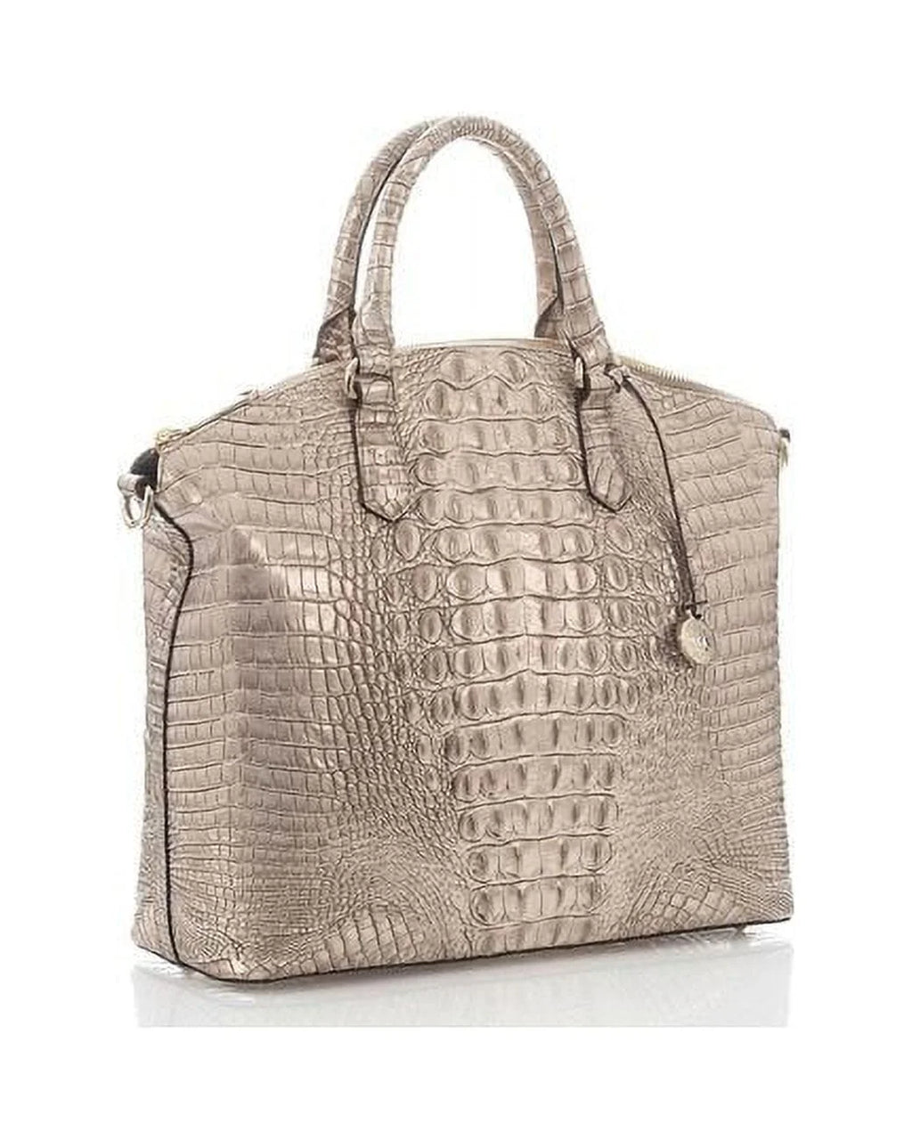 Brahmin Large Duxbury Sugar Cane Silver/Metallic Satchel