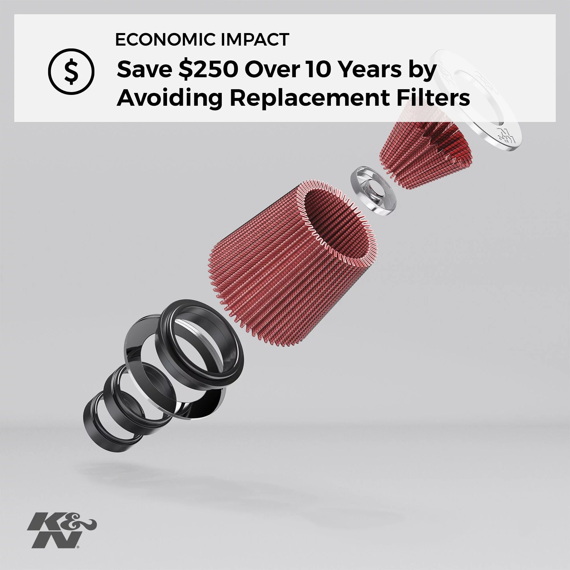 K&N X-Stream Top Air Filter: High Performance, Premium, Washable, Replacement Engine Filter: Shape: Round, 66-3050