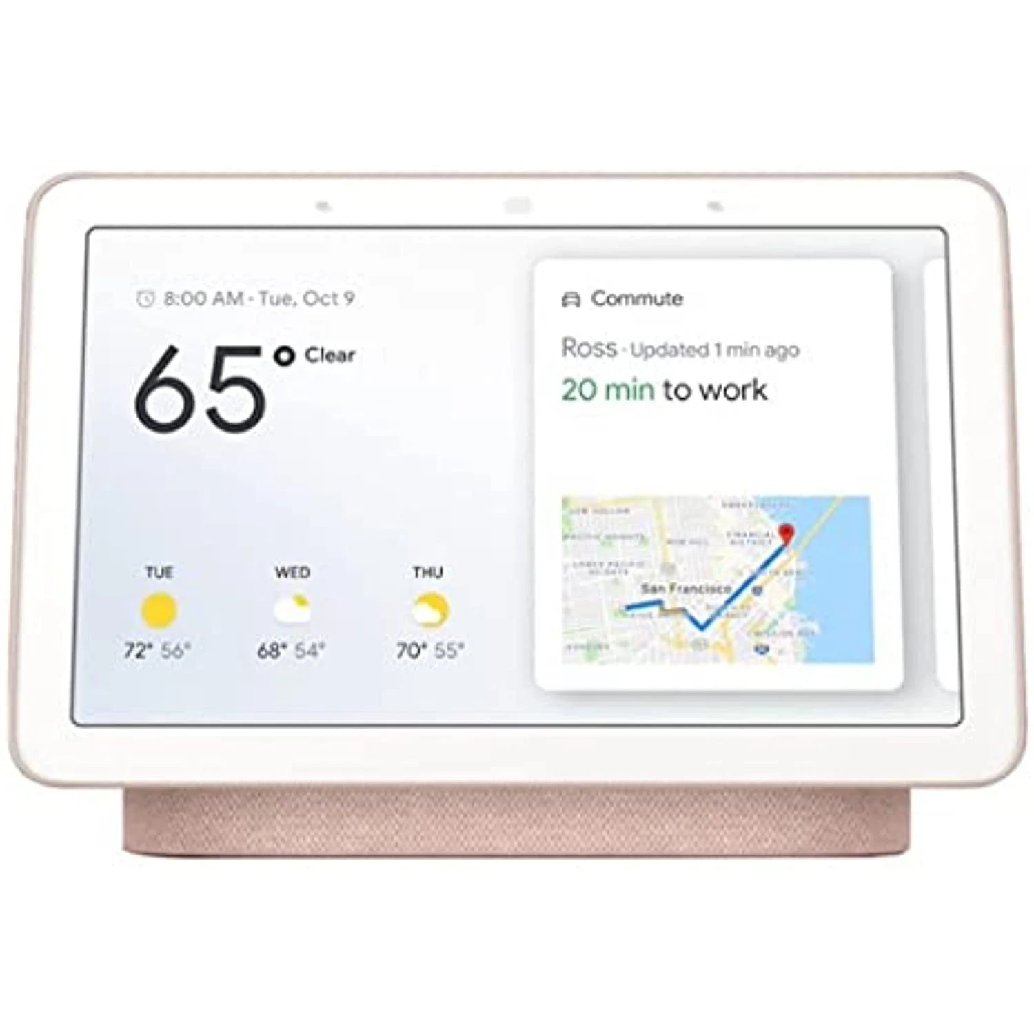 Google 7 Inch Smart Display Bluetooth Speaker with Wi-Fi for Music and Streaming (Sand)