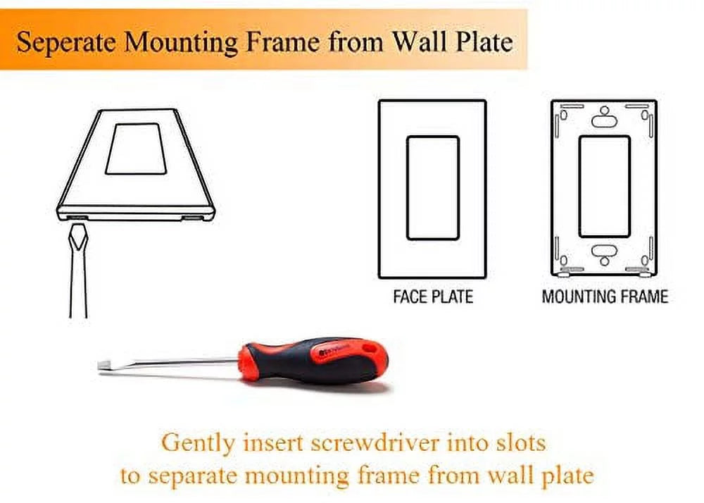 Cloudy Bay in Wall Dimmer Switch for LED Light/CFL/Incandescent,3-Way Single Pole Dimmable Slide,600 Watt max,Cover Plate Included