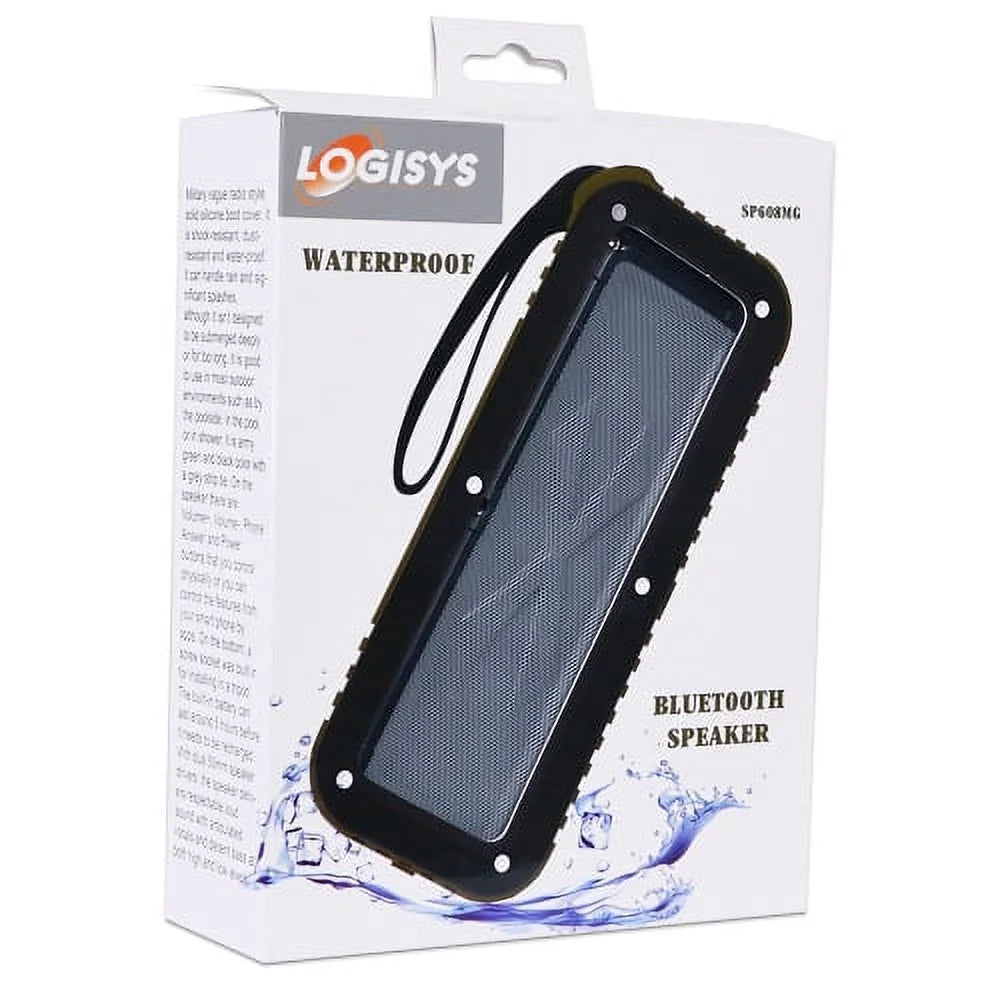 Restored Logisys SP608MG Bluetooth Wireless Waterproof Rechargeable Speaker W/3.5Mm Aux (Refurbished)
