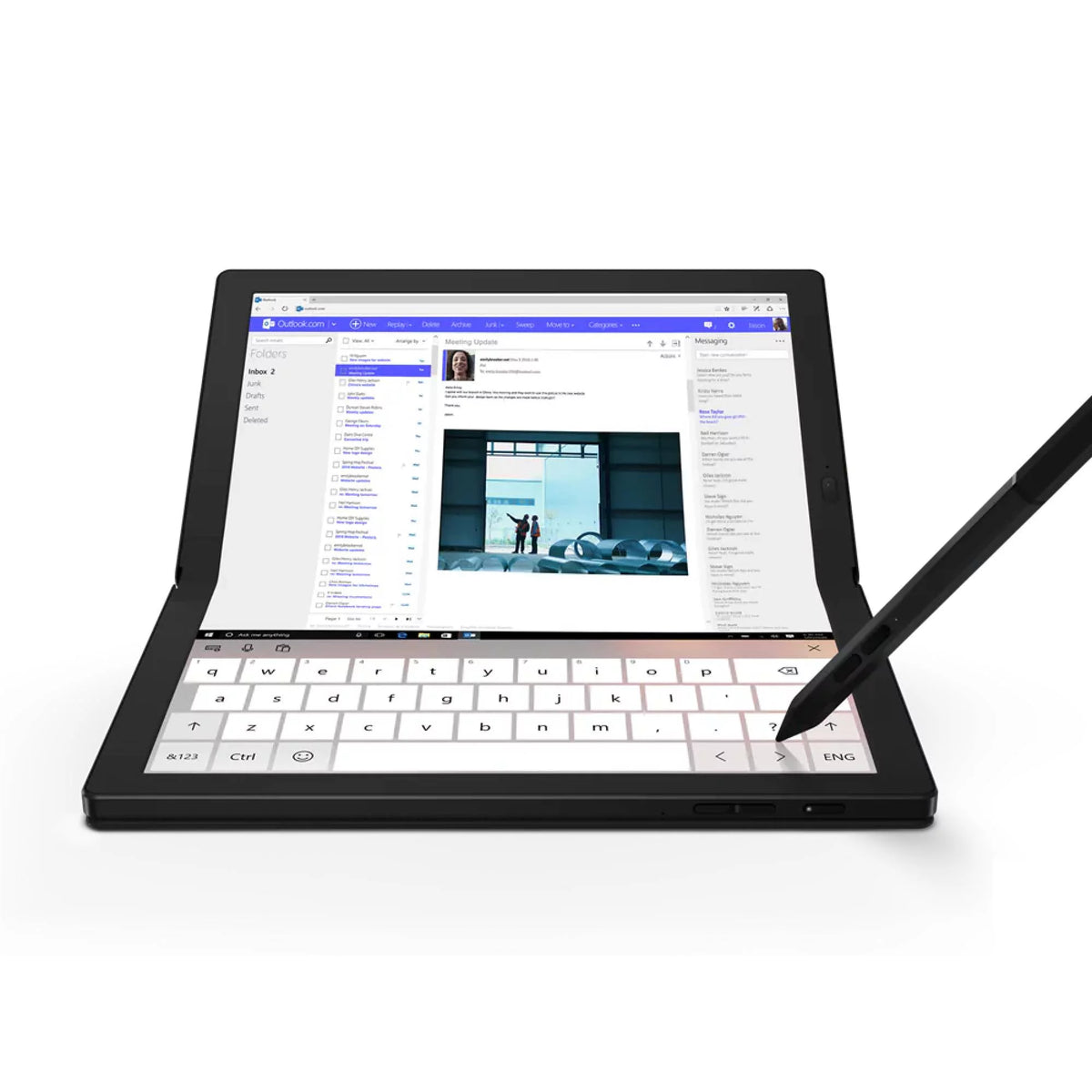 Restored Lenovo 13.3" Touch Laptop Thinkpad X1 Fold G1 Core i5-L16G7 8GB 512GB SSD W10P (Refurbished)