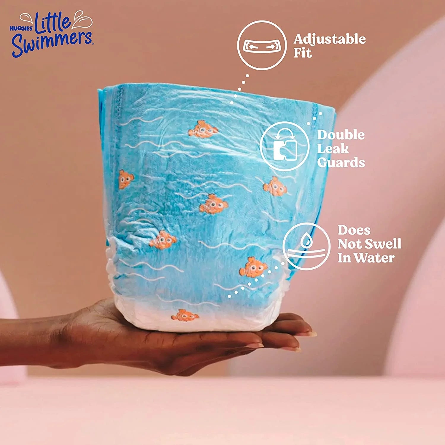 Huggies Little Swimmers Disposable Swimming Diapers, Size 4 (24-34 lbs), 18 Ct