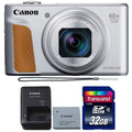 Canon PowerShot SX740 20.3MP 20.3MP HS Digital Camera Silver with 32GB Memory Card