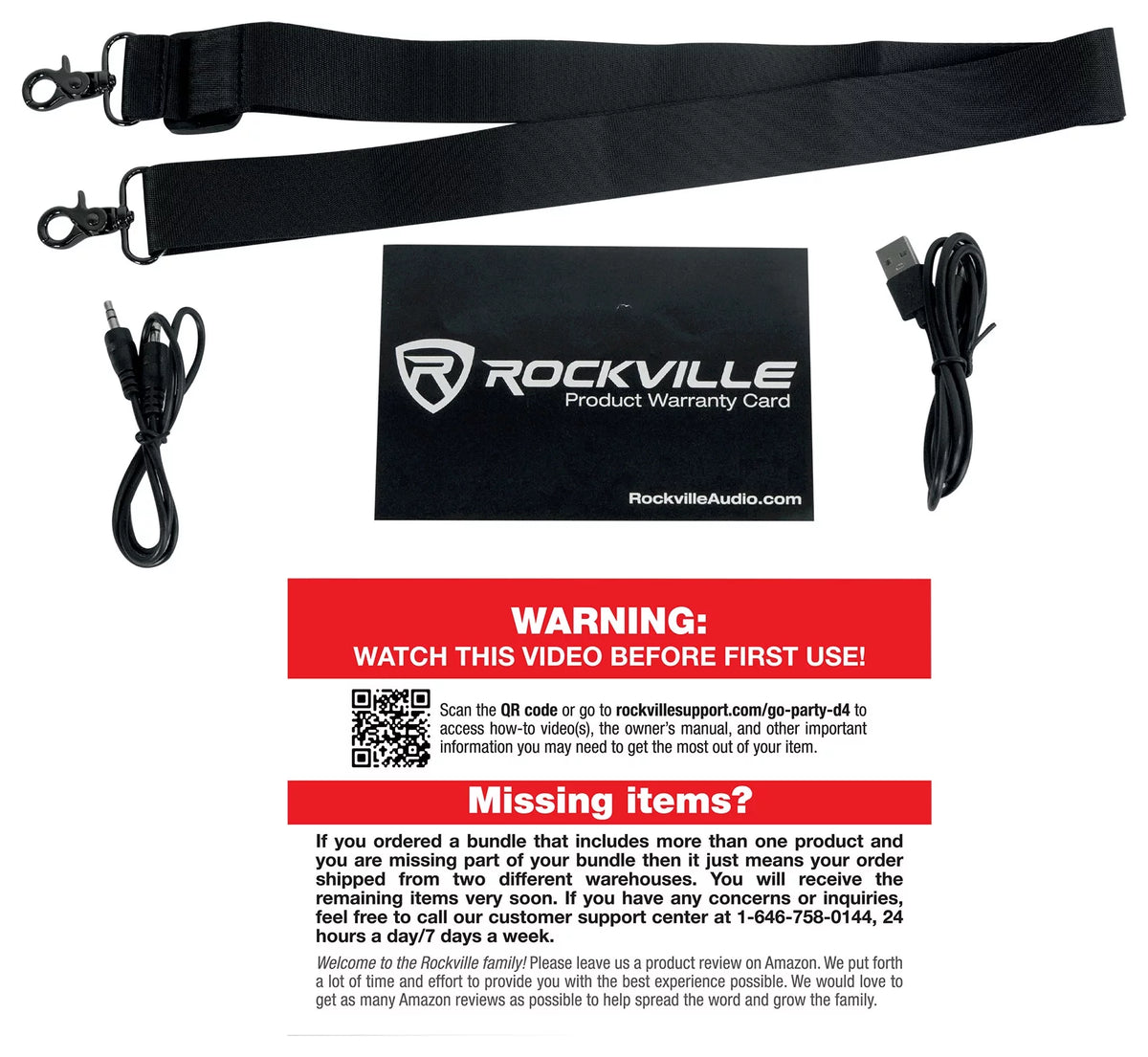 Rockville Go Party D4 Large Loud Portable LED Party Bluetooth Speaker, Deep Bass
