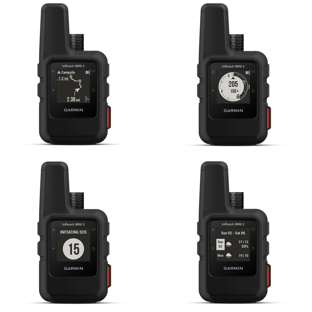 Garmin inReach Mini 2 Satellite Communicator (Black) with Power Adapters