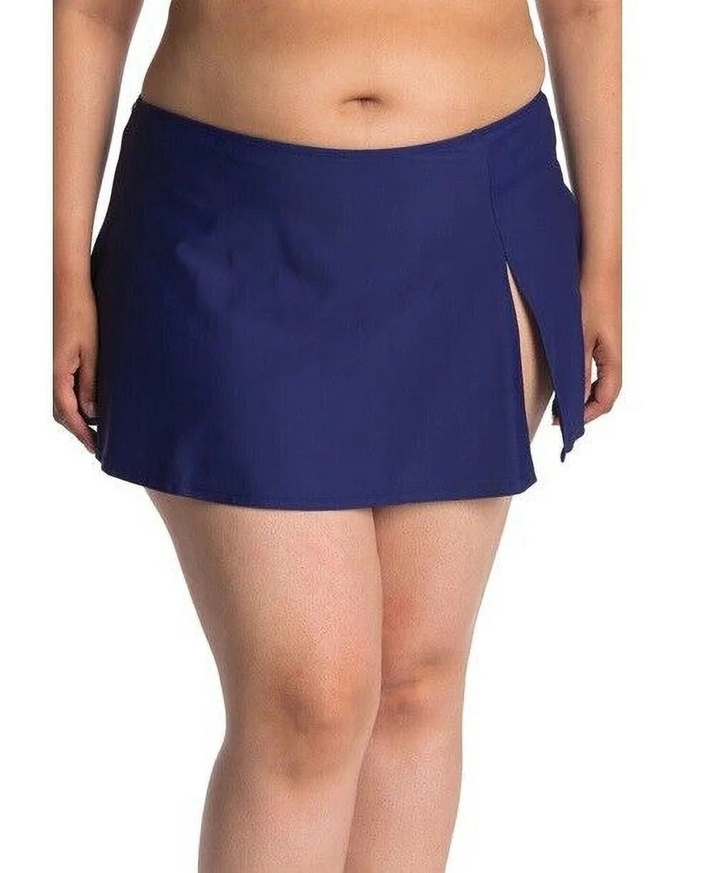 Nicole Miller Swimwear Tankini Top/Slit Skirt Bottom Women´s Size L Floral Print Colorblock