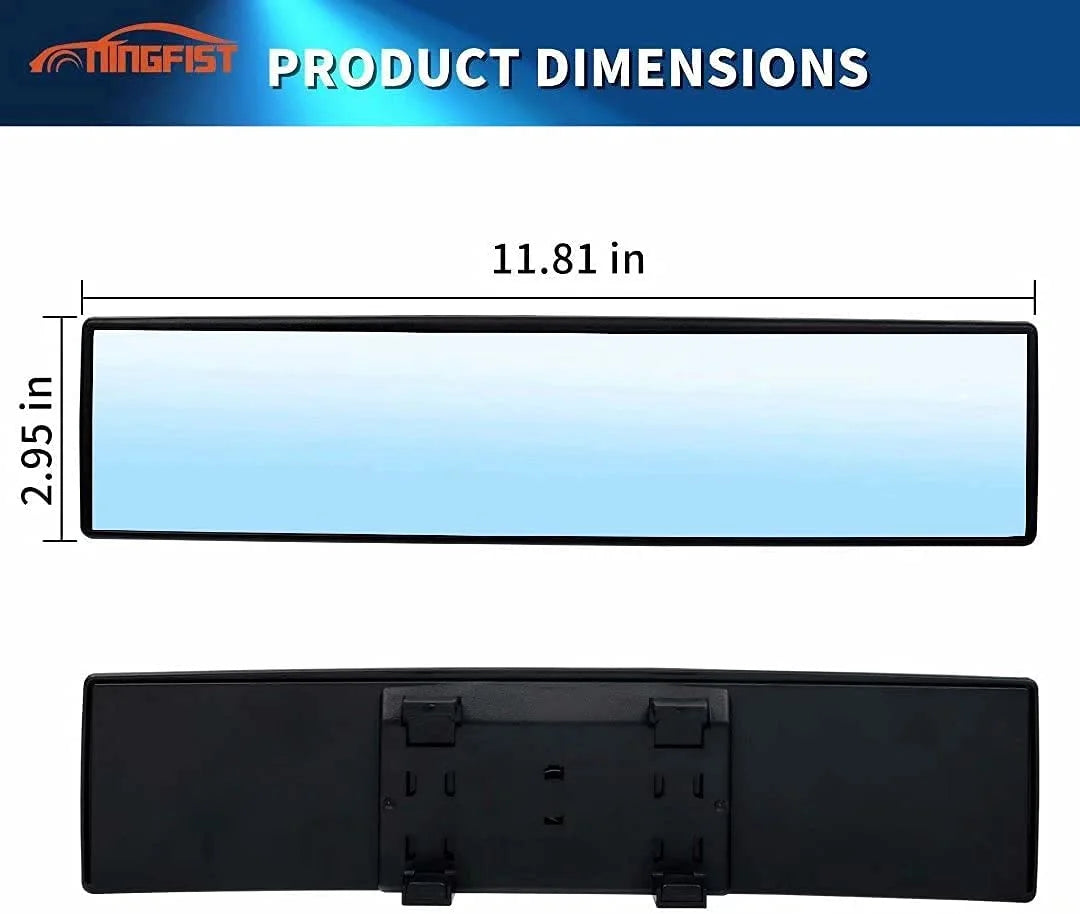 NINGFIST Rear view Mirror Rearview Mirror Wide Angle Broadway Panoramic Anti Glare Mirror Blindspot Accessories Universal Interior Car Convex Mirror for Car SUV Trucks.