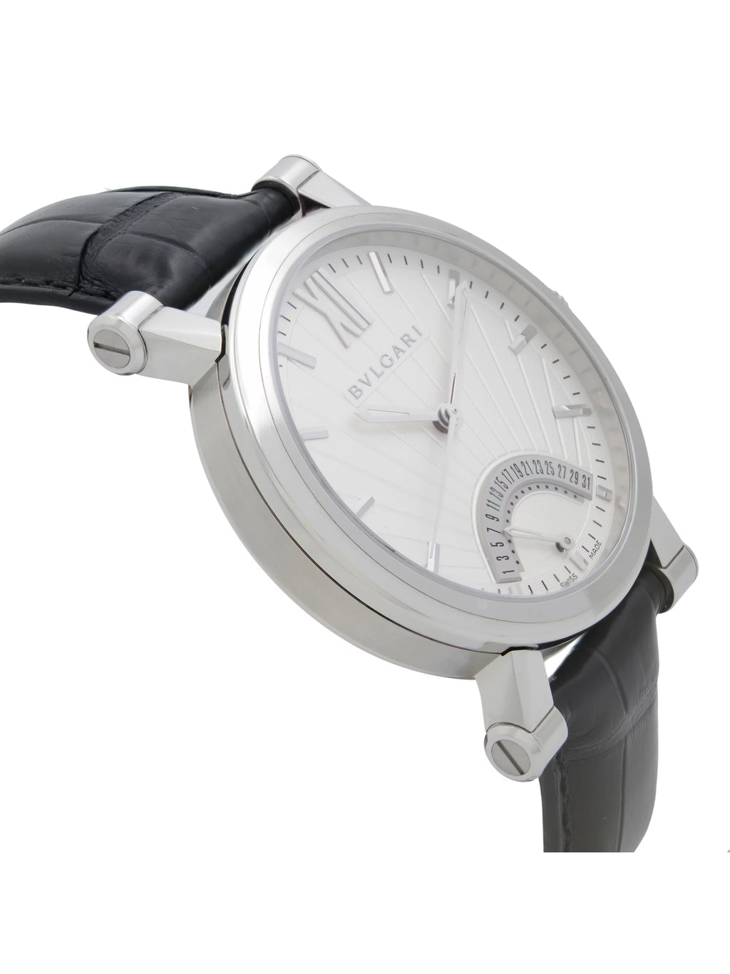 Bvlgari Sotirio Retrograde Metal White Dial Automatic Mens Watch SB42SDR