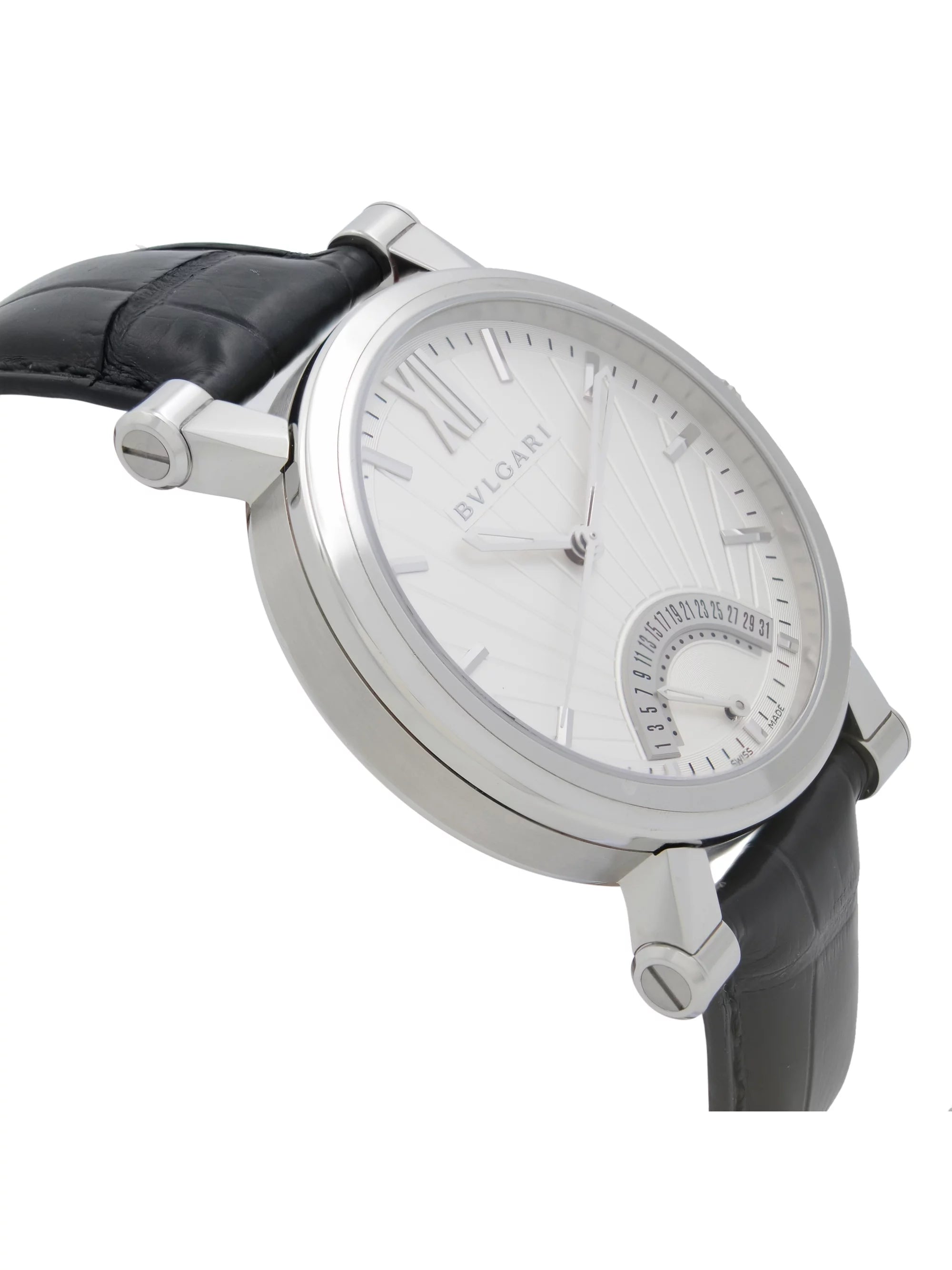 Bvlgari Sotirio Retrograde Metal White Dial Automatic Mens Watch SB42SDR