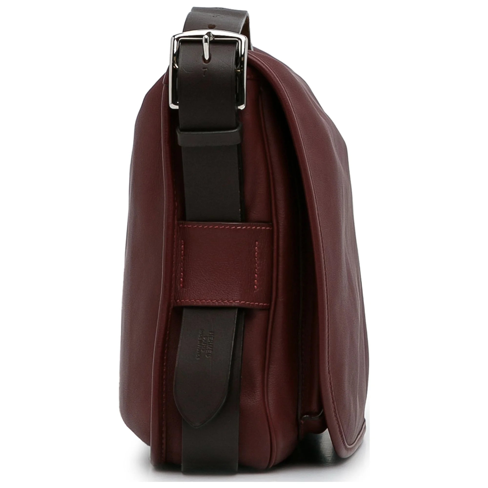 Secondhand Authenticated Hermès Sikkim Barda 30 Messenger Bag Calf Leather Red Crossbody Bag Unisex (Good)