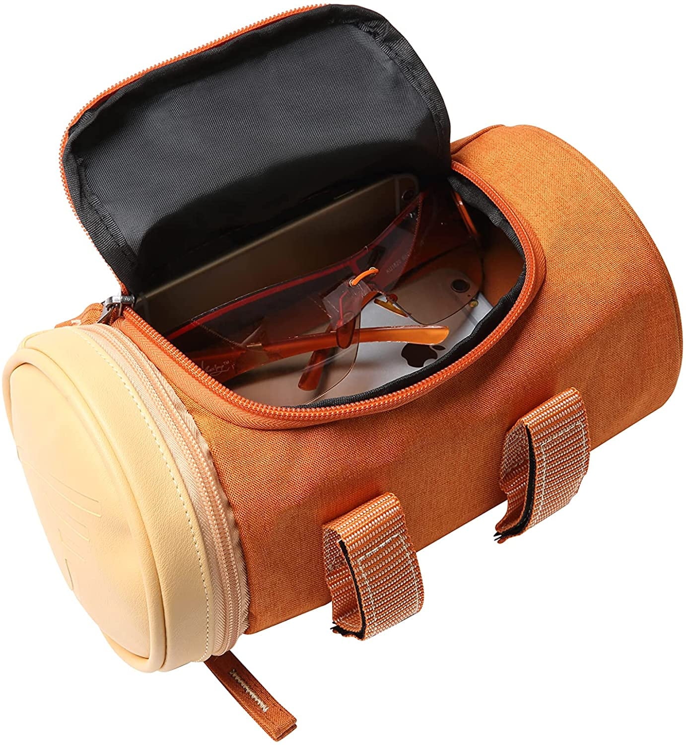 sixthreezero Bike Handlebar Bag, Waterproof Bicycle Front Roll Bag, Cream