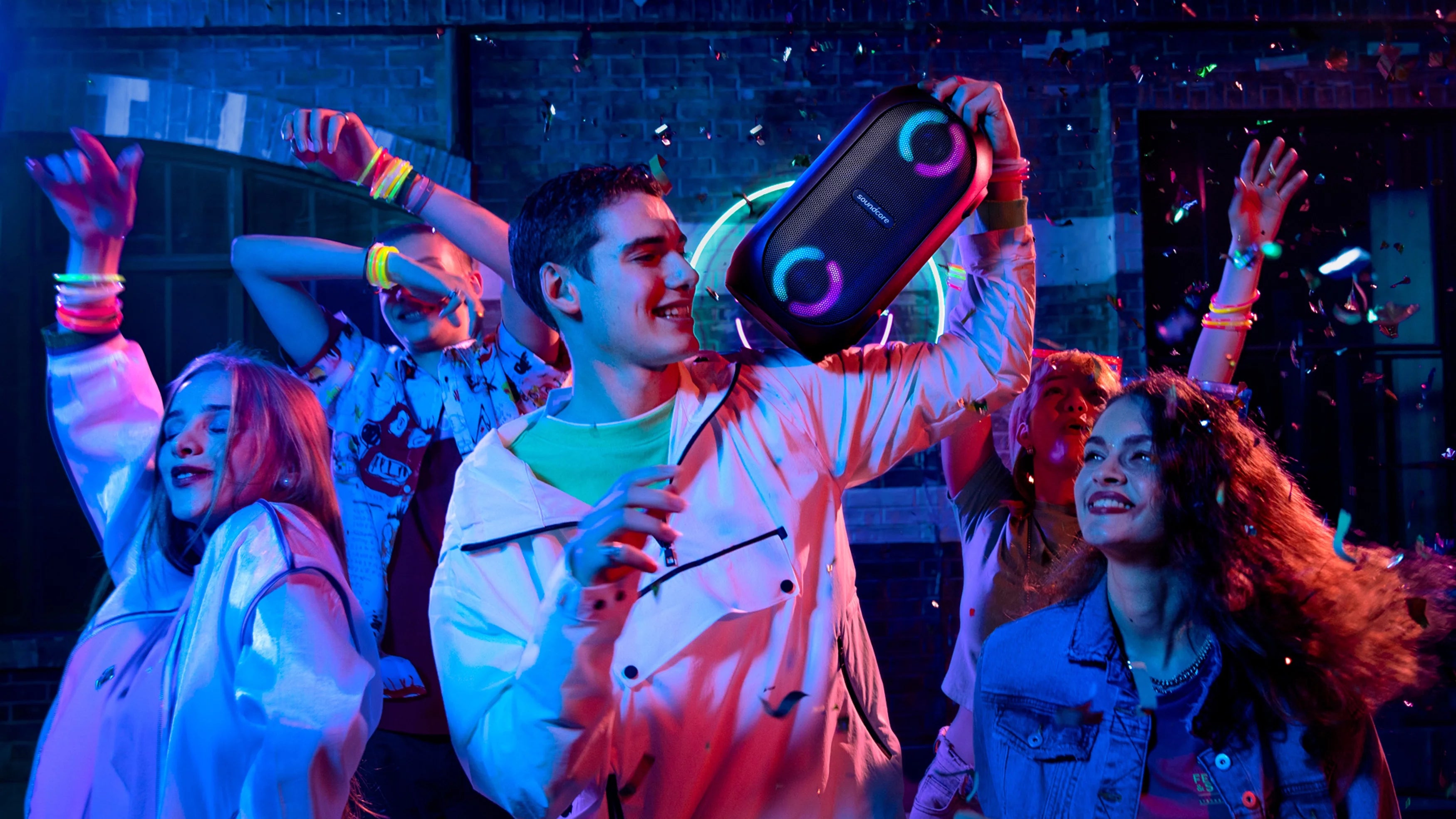 Soundcore by Anker- Rave PartyCast Portable Speaker | 80W | IPX7 Waterproof | 18-Hour Playtime | Black | A3390Z12