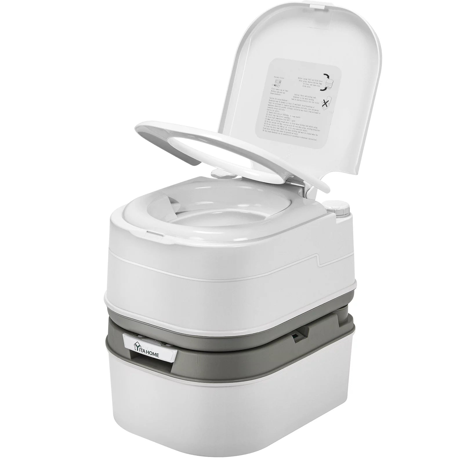 DWVO Portable Toilet, 6.34 Gallon Camping RV Porta Potty , Outdoor RV Toilet with Level Indicator, Rotating Spout