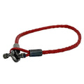 Secondhand Bottega Veneta Ec-14210 Leather,Silver 925 Charm Bracelet Red Color (Like New)